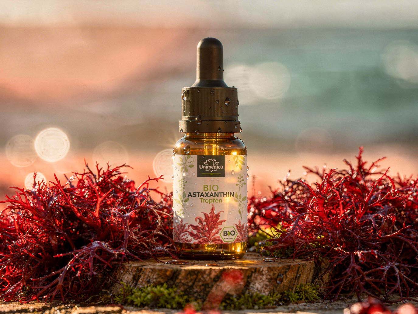 Organic Astaxanthin Drops - 4 mg per daily dose - 30 ml - from Unimedica